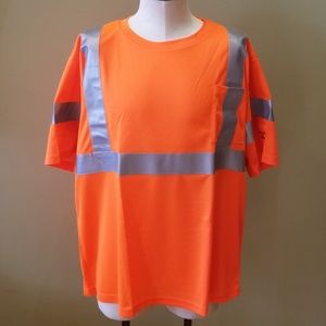 ⛑️CLC HI-VIZ ANSI 2 SHORT SLEEVE ORANGE T-SHIRT